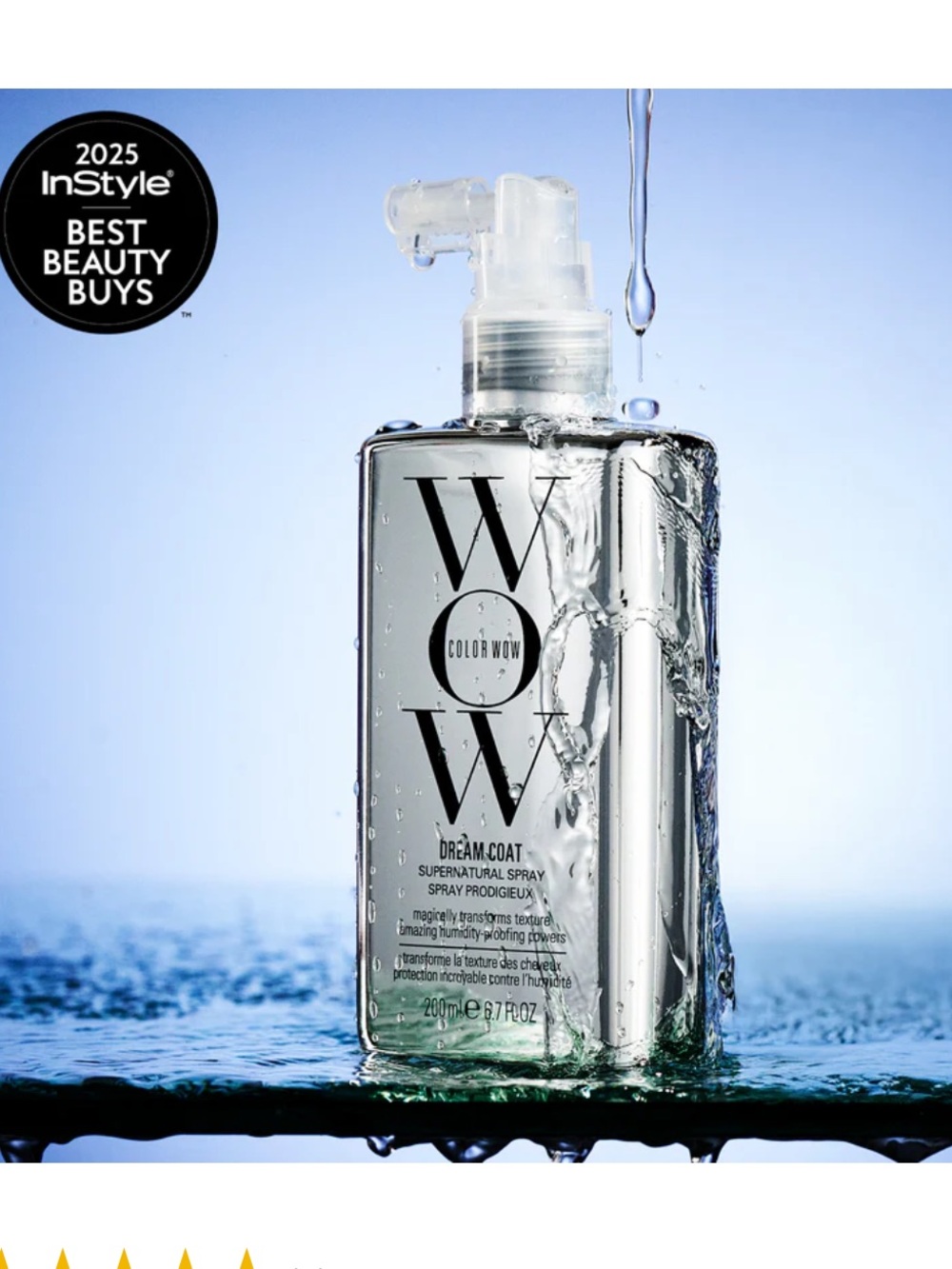 NWT Color Wow Dream Coat Anti-Frizz Supernatural Spray 6.7 oz